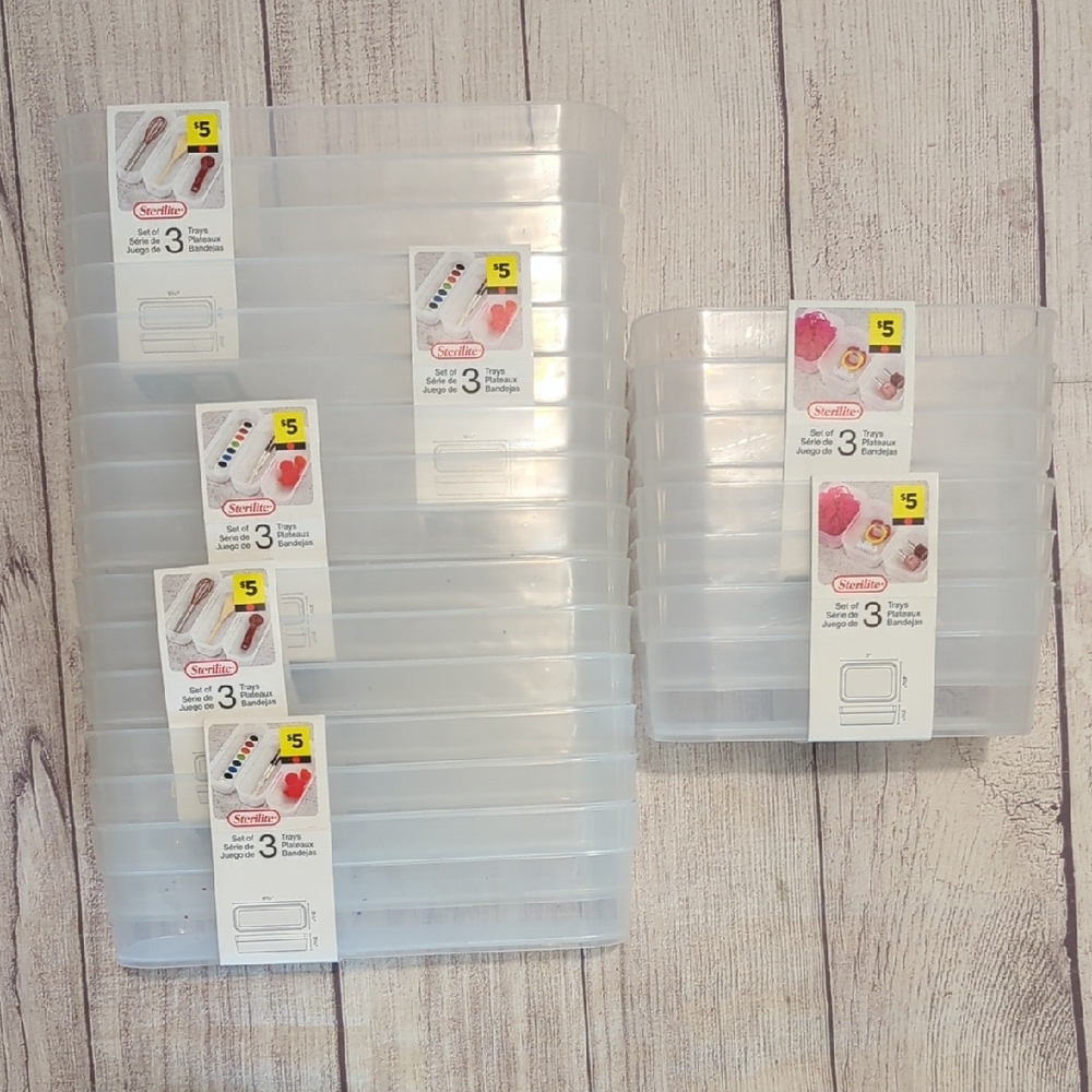 Sterilite Transparent Storage Bin Set